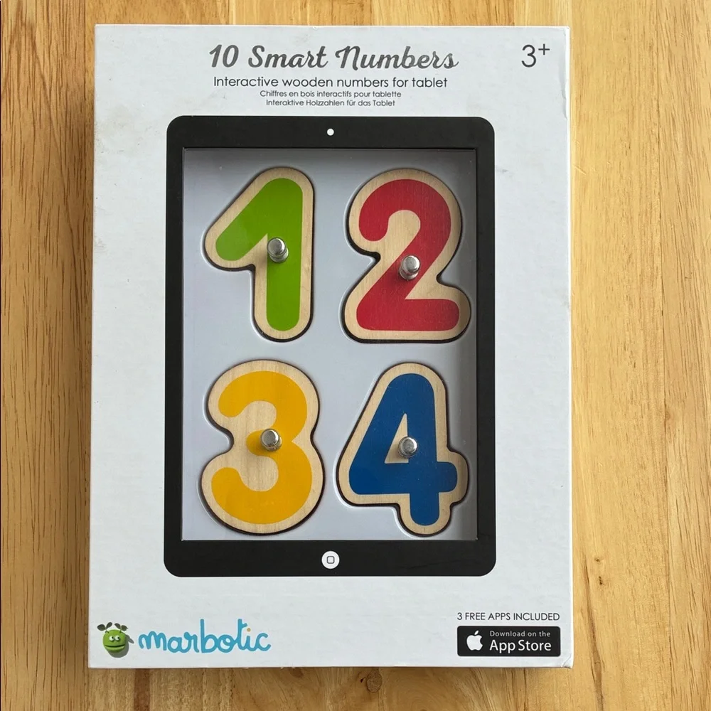 Marbotic Interactive Wooden Numbers for Tablet - Multicolor